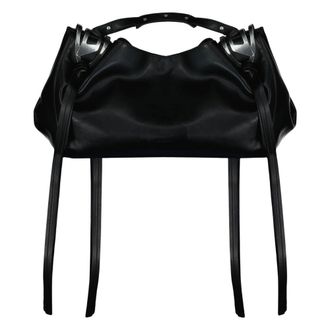 Diesel Handbags, female, Black, Size: ONE SIZE Knot-D Tophandle Bag