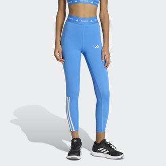 adidas Trainingstights ADIDAS PERFORMANCE TECHFIT 3-STREIFEN 7/8-LEGGINGS, Damen, Gr. XXL, N-Gr, ray blau, Obermaterial: 73% Polyester, 27% Elasthan, 7/8-L&auml;n