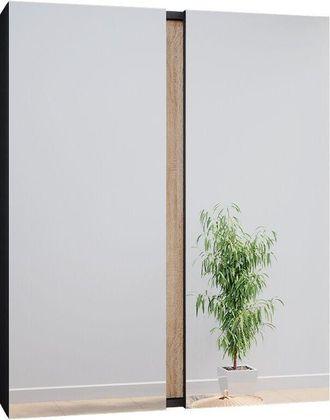 Vicco Armario con espejo para baño Gloria, Antracita, 70.4 x 84 cm con 2 puertas Vicco