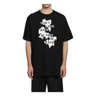 Yohji Yamamoto 30/- Combed Plain Stitch Short Slv T Pt H - male - Yohji Yamamoto - T-Shirts - Black - L - Tops