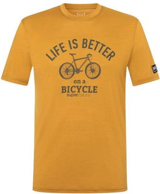 super.natural Better Bike Tee Merinoshirt f&uuml;r Herren | gelb
