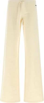Balenciaga White Cotton Flared Womens Pants