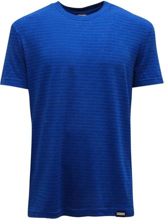 Dsquared2 T-Shirts, male, Blue, Size: 2XL Bluette Logo All Over
