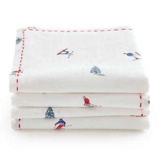 La Redoute Interieurs Set van 4 servetten, gewassen katoen, Tout Schuss
