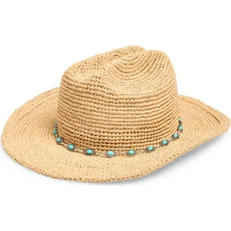 Lack of Color Raffia Cowboy Hat in Natural at Nordstrom, Size Medium