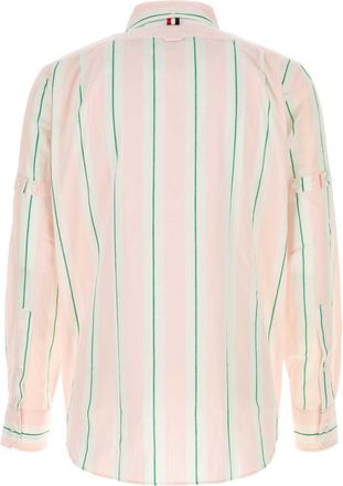 Thom Browne Striped Cotton Shirt - Pink