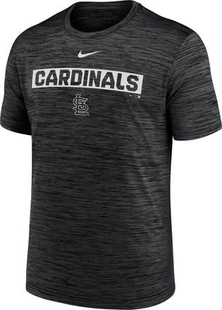 Nike St. Louis Cardinals Velocity Nike Mens Dri-FIT MLB T-Shirt in Black | NKPQ00ASCN-RWH