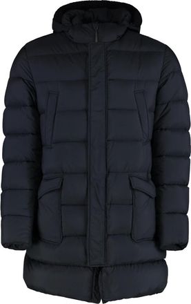 Herno Il Parka Down Jacket - Heren - Gewatteerde jassen - Blauw - 2XL - Leer - Jassen