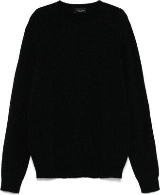 Roberto Collina long-sleeve sweater - men - Camel Hair/Merino/Nylon - 54 - Black