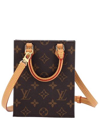 Louis Vuitton Brown Monogram Canvas Petit Sac Plat (Authentic Pre-Loved)