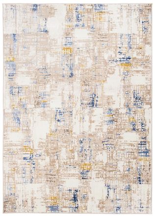 Tapiso Alfombra de sal&oacute;n crema beige azul miel 120 x 170 cm