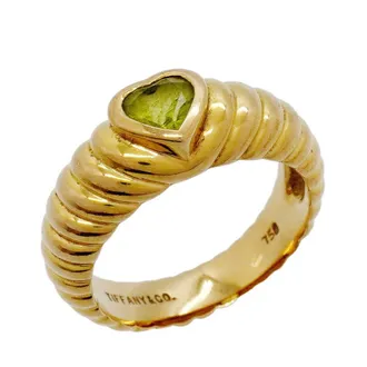 Tiffany & Co. Green Yellow Gold (18K) Band Ring (Pre-Owned)