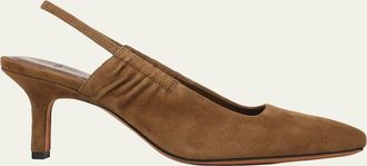 Vince 65mm Venice Suede Slingback Pumps