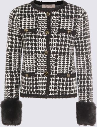 Twin-Set Black And White Casual Jacket