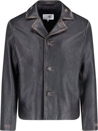 Maison Margiela Giacca In Pelle Anticata