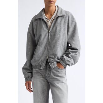 Acne Studios Onivia Glen Plaid Jacket in Multi Grey at Nordstrom, Size 32