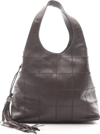 Chanel Borsa passepartout Chocolate Bar CC in pelle di agnello 2002-2003 - Nero