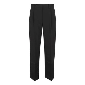 Tory Burch Tory Burch, Cropped Trousers, female, Black, Size: 2XS Cropped Crepe Pant