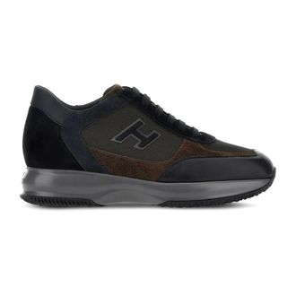 Hogan Sneakers, male, Brown, Size: 11 1/2 US Interactive H Flock Sneakers