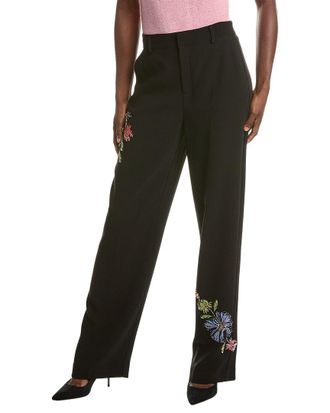 Cinq &agrave; Sept Floral Mixed Media Harlan Pant