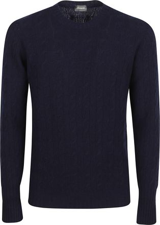 Drumohr Navy Blue Round Neck Sweater