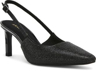 Anne Klein Rosel Pump Womens Black Snip Toe Stiletto Heel Slingback ZOGG3060