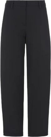 Giorgio Armani Straight Trousers, female, Black, Size: 2XS Straight Trousers