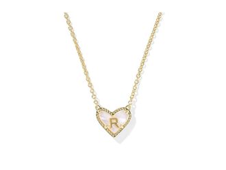 Kendra Scott Heart Letter Gold Short Pendant Womens Necklace Womens Necklace R, Brass