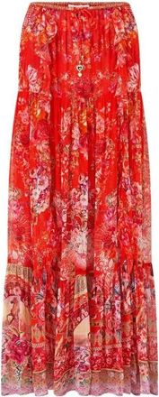 Camilla Lange Gelaagde Rok - Dames - Maxi Rokken - Rood - S - Rokken