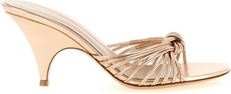 Gianvito Rossi Pink Solid Open Round Toe Heels