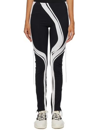 Ottolinger Womens Leggings Con Lacci - Black - Size X-Small