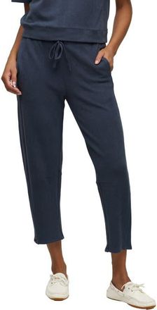 Barefoot Dreams Brushed Fleece Seamed Ankle Pants in Indigo at Nordstrom, Size X-Small