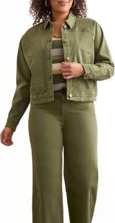 Tribal Comfort Stretch Raglan Sleeve Jacket In Chive