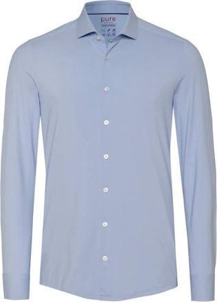 Pure Lange mouwen shirt - Heren - Overhemden - Blauw - Maat: 2XL