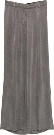 Officine G&eacute;n&eacute;rale Broeken, Dames, Grijs, S, Leer, Gracella Pants