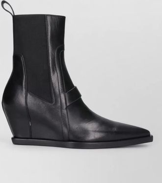 Rick Owens leather ankle boots