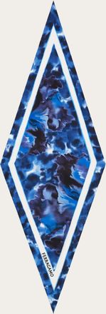 Ferragamo Women Carnation print silk bandeau Blue