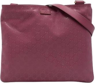 Gucci Pre-owned Vintage Crossbody Bag - Dames - Vintage Schoudertas - Roze - ONE Size - Leer - Vintage