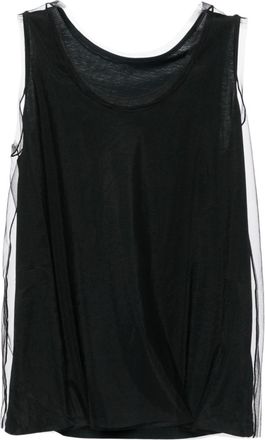 JNBY mesh-detailing top - women - Polyamide/Cotton - S - Black