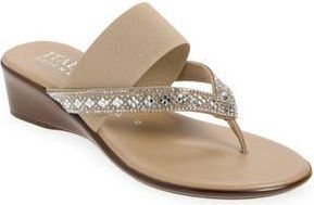 Italian Shoemakers Calver Wedge Sandal in Taupe at Nordstrom Rack, Size 6