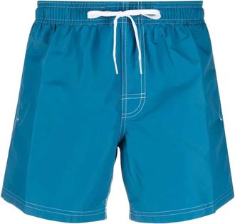 Sundek Blauwe Zwembroek - Heren - Strandmode - Blauw - M - Polyester - Badmode