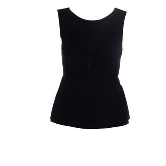 Liu Jo Sleeveless Tops, female, Black, Size: XS Bow-back Top