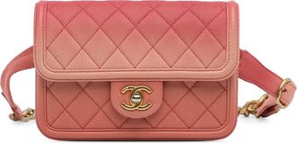 Chanel Pink Ombre Caviar Sunset On The Sea Belt Bag