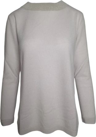 La Fileria Pearl Sweater - Dames - Ronde hals truien - Grijs - S - Wol - Truien & Vesten