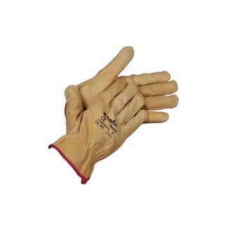cofan Cofan - Guantes De Piel De Vacuno Amarillos Repelentes Al Agua T-10 (bl&iacute;ster 12 Pares)