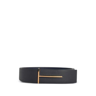 Tom Ford Dark Brown Textured Reversible Belt