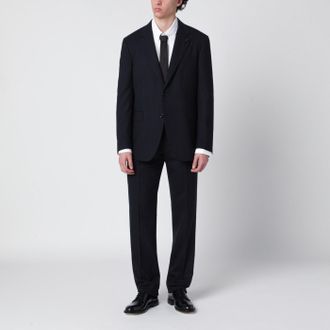 Lardini Blue pinstripe wool single-breasted suit