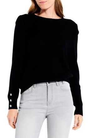 Nic+Zoe Playful Cuff Sweater in Black Onyx at Nordstrom Rack, Size Petite P