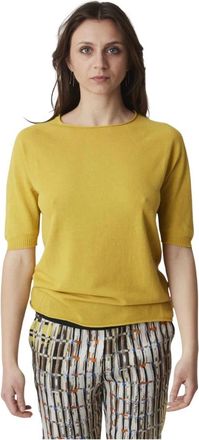 Alpha Studio Maglia Girocollo M/M - Dames - Truien - Geel - Maat: M