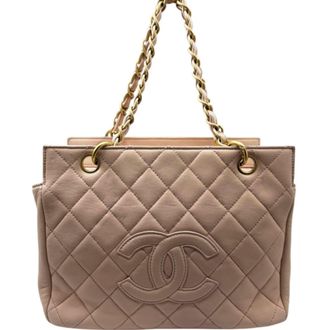 Chanel Pink Leather Tote Bag (Pre-Owned)